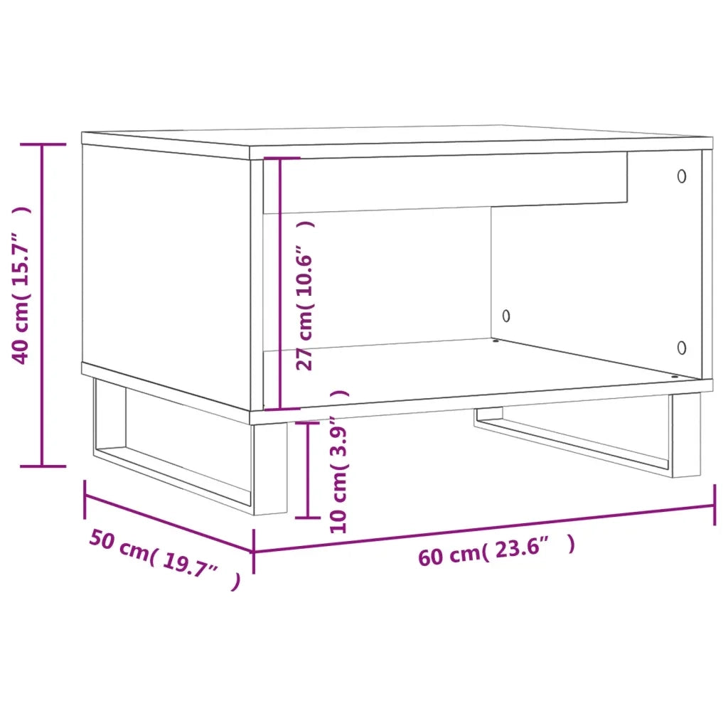 Tavolino da Salotto Rovere Sonoma 60x50x40 cm Legno Multistrato 829263