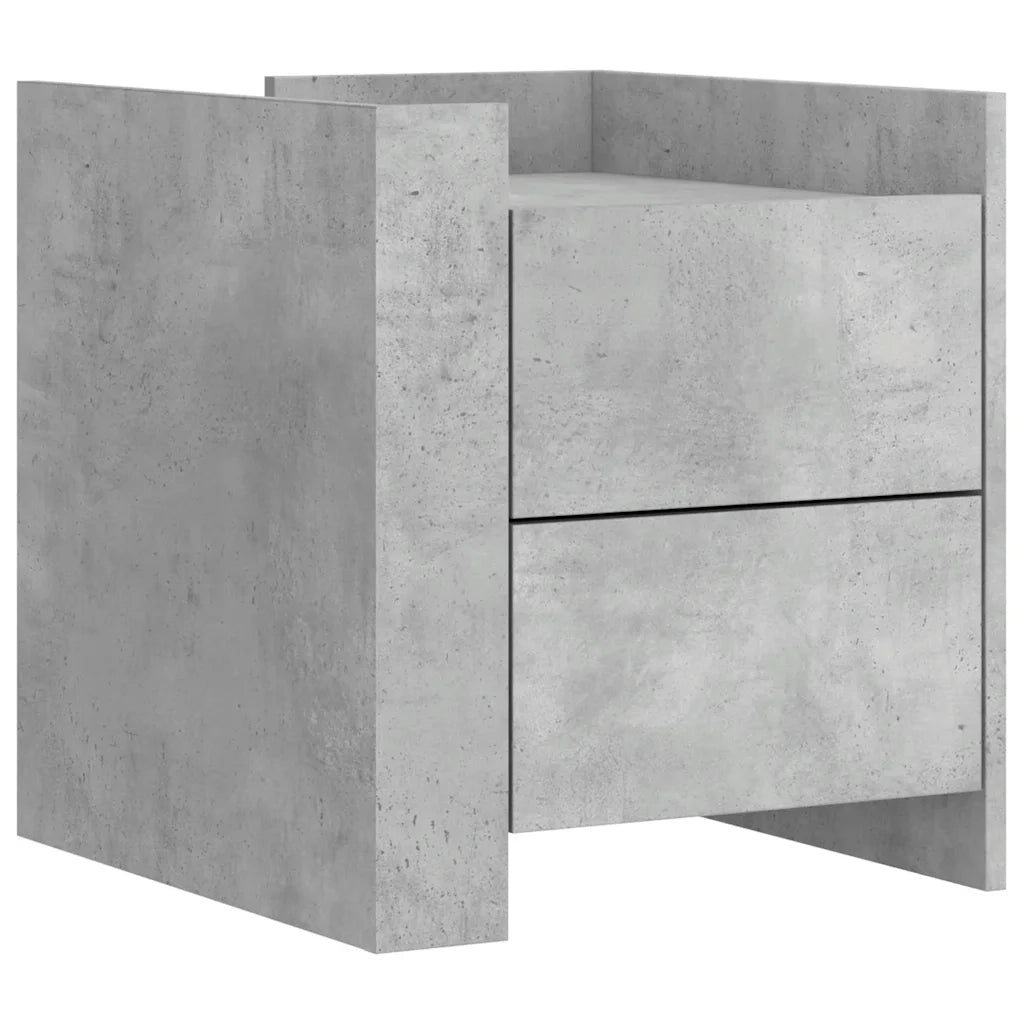 Comodino-Tavolino da notte Grigio Cemento 45x50x50 cm in Truciolato 297767