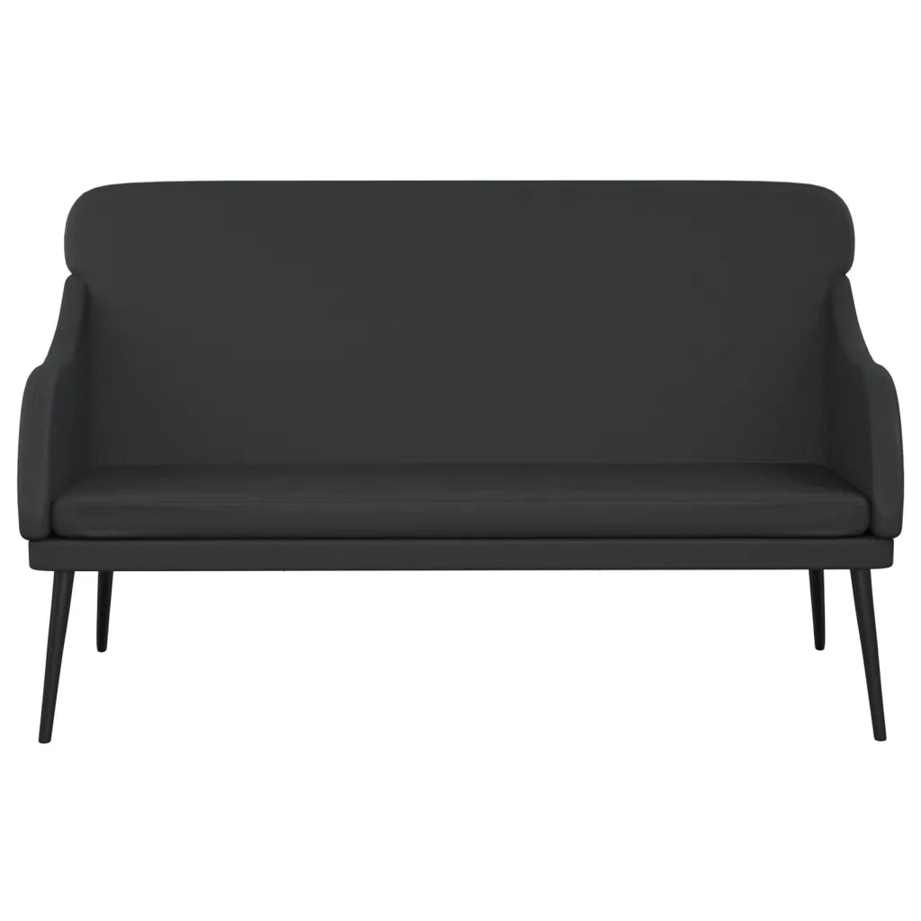 Panca-Sgabello Nera 110x76x80 cm in Similpelle