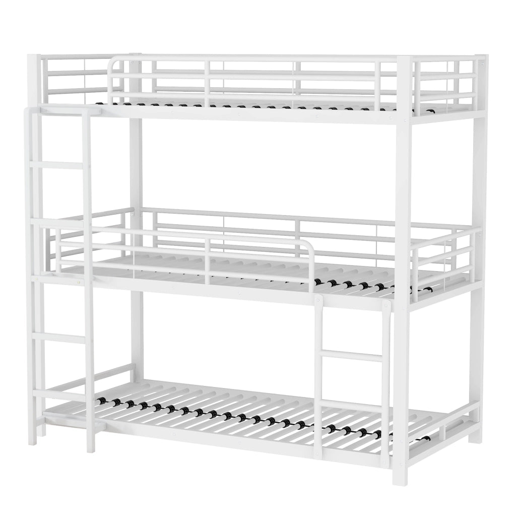 Letto a castello triplo funzione metallo 90x200 cm