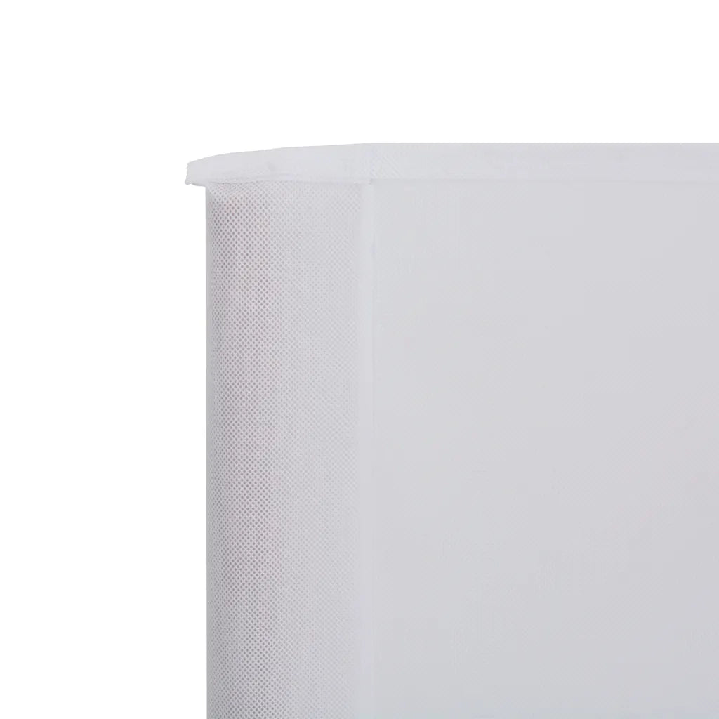 Paravento a 9 Pannelli in Tessuto 1200x120 cm Bianco Sabbia 47192