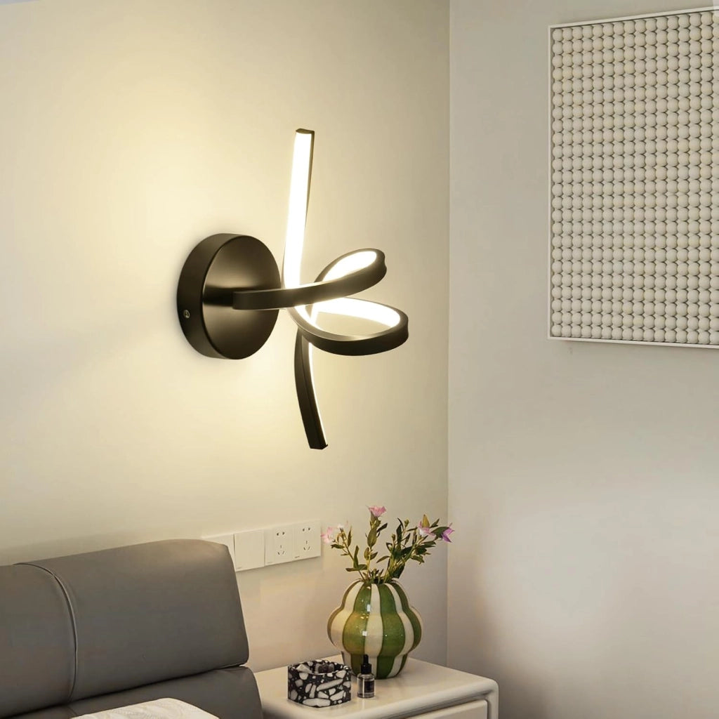 ZMH Applique LED da interno 7W nero 3000K Applique per vano scale soggiorno