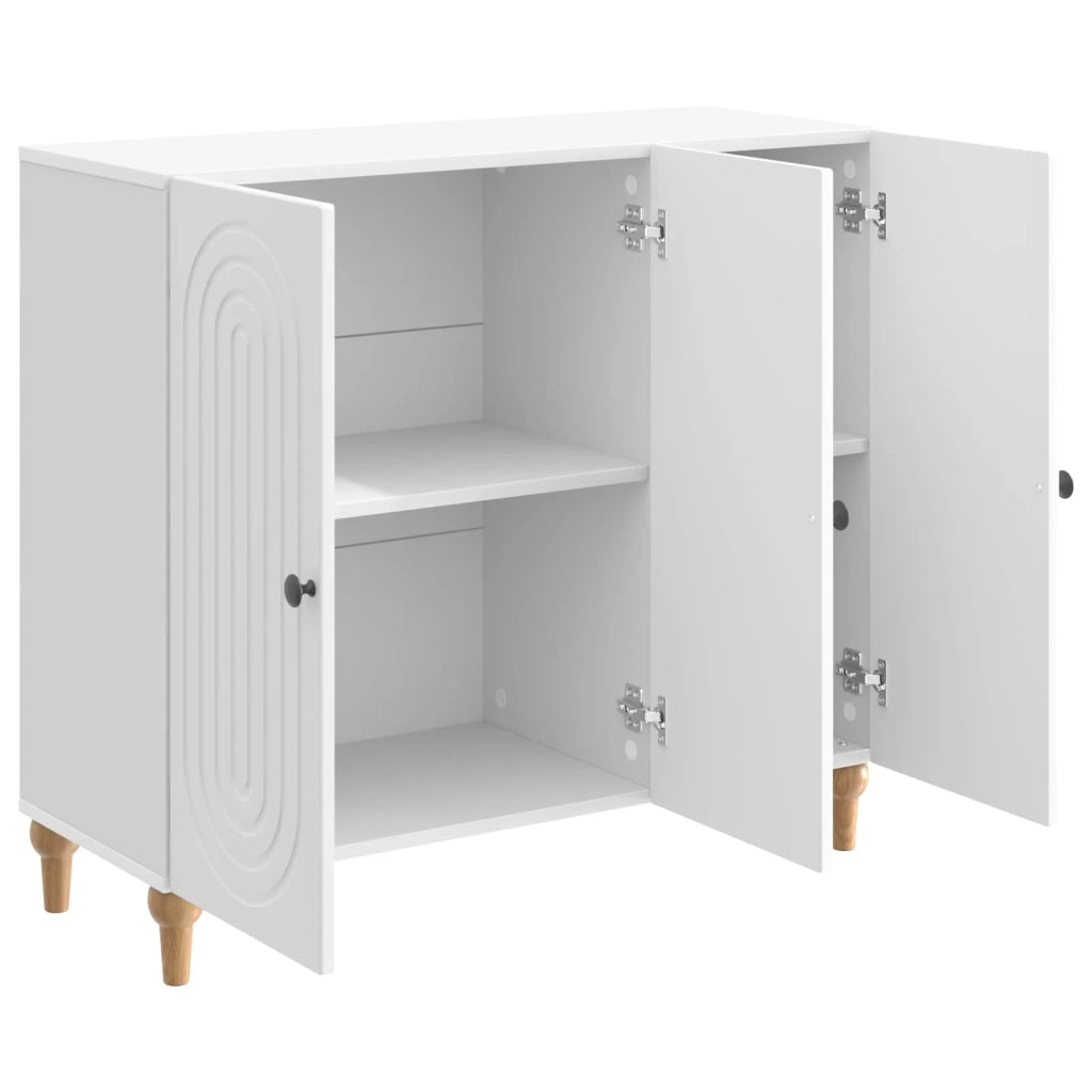 Credenza Bianco Lucido 89 x 34,5 x 80 cm Legno ingegnerizzato 894189