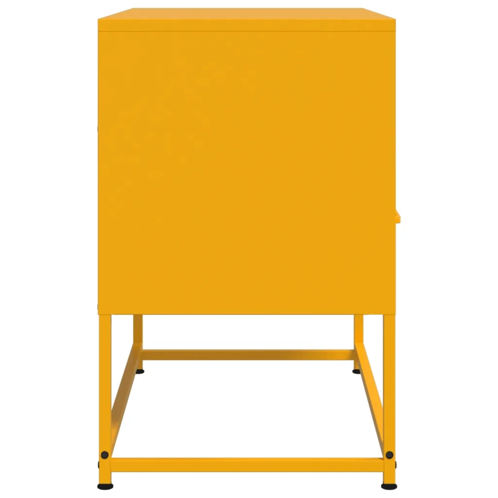 vidaXL Mobile TV Giallo Senape 68x39x60,5 cm in Acciaio