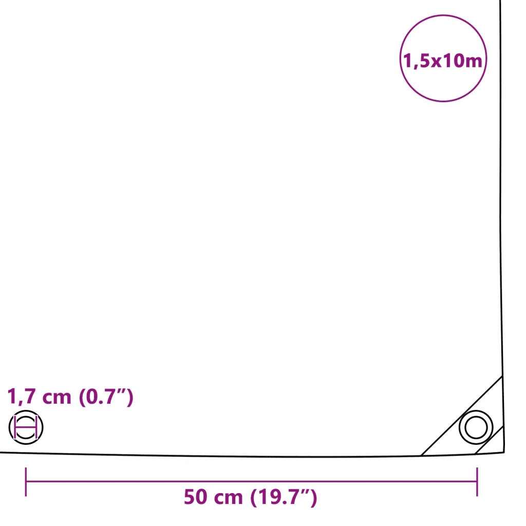 Telone 650 g/m² 1,5x10 m Nero 151360