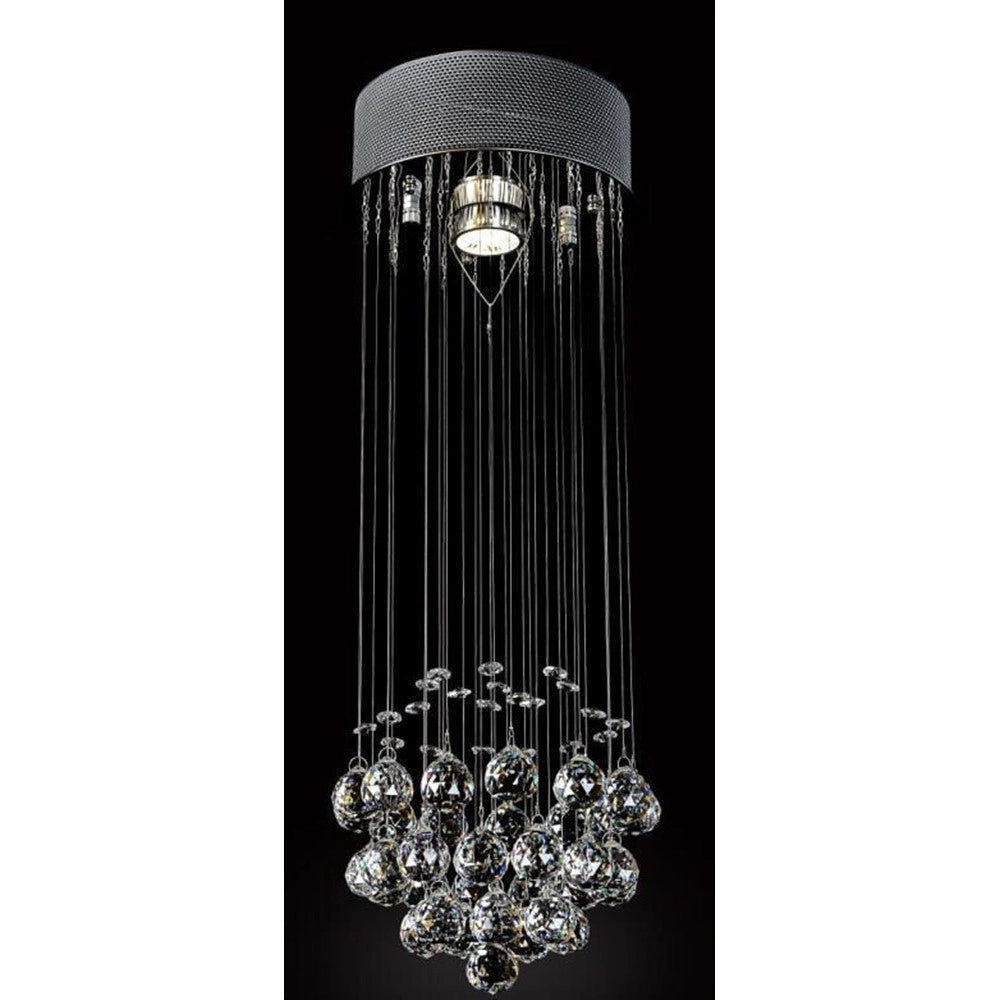 Trade Shop - Lampadario Con Cristalli Goccia Da Soffitto Lampada Gu10 Pendente Sospensione 90620 -