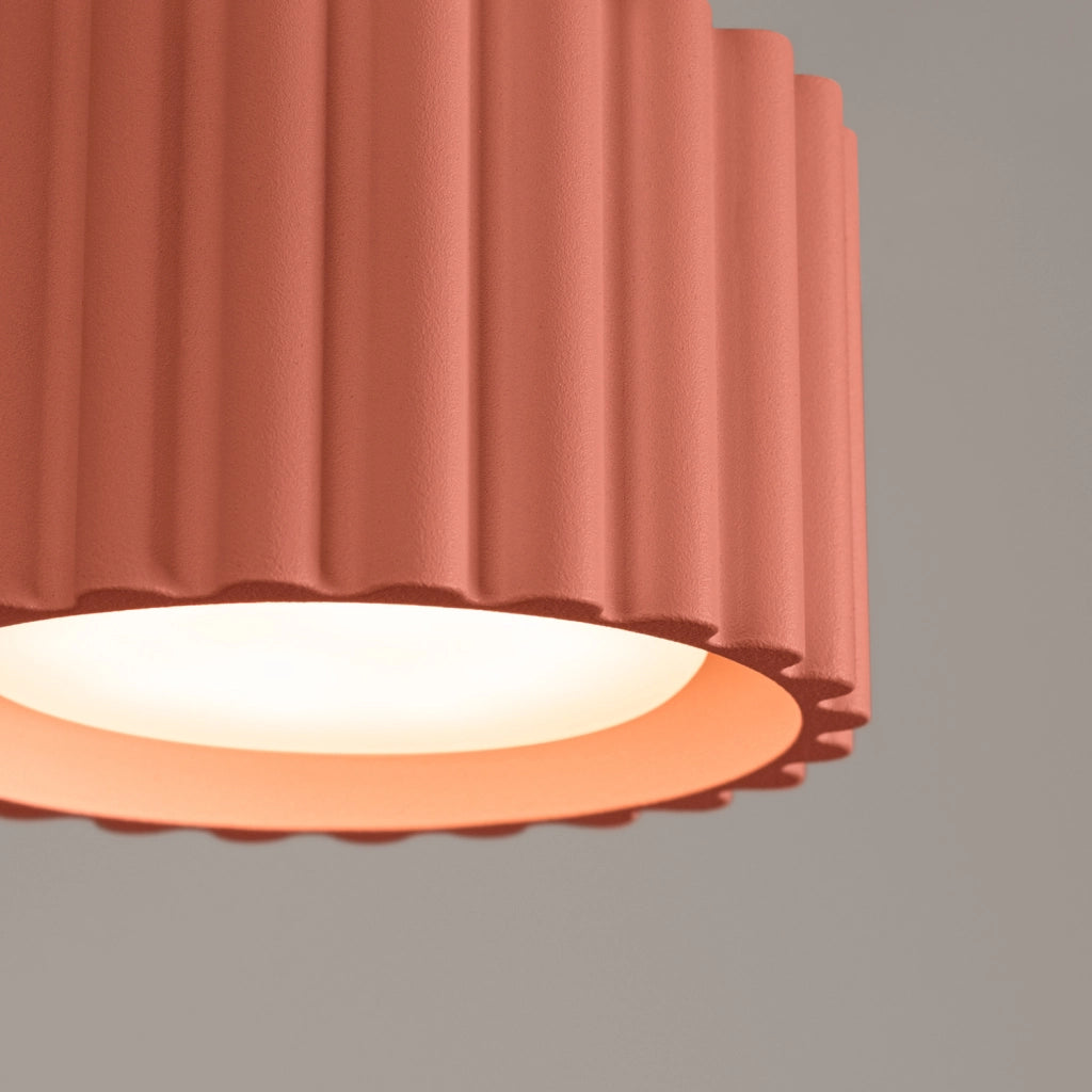 Faretto soffitto moderno rigato tondo pesca 6cm GX53 10W VISTAO