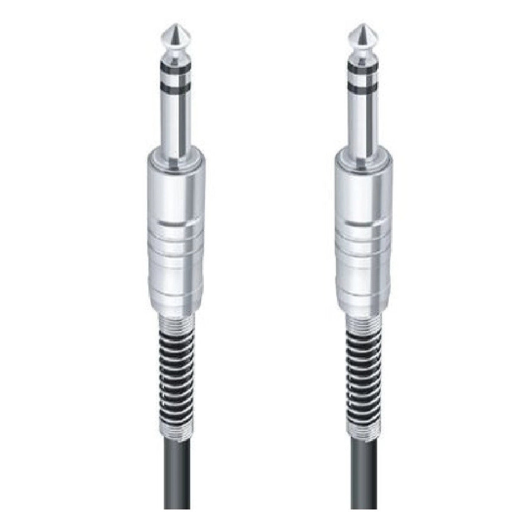 Trade Shop - Cavo Collegamento 2 Jack Da 6.5mm 10 Mt Cavetto Microfono Audio Stereo Jjack-09 -
