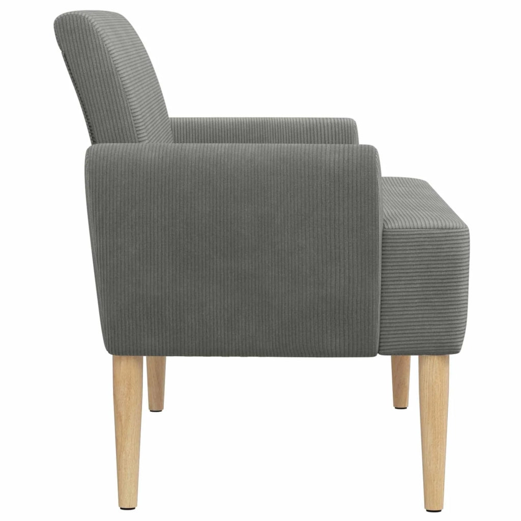 Loveseat con bottoni imbottiti Grigio Scuro 116 x 67 x 81 cm 42041789