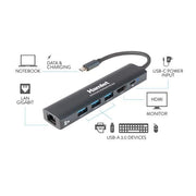 Docking station usbc pd100w hdmi 4k - HDKC-PD220