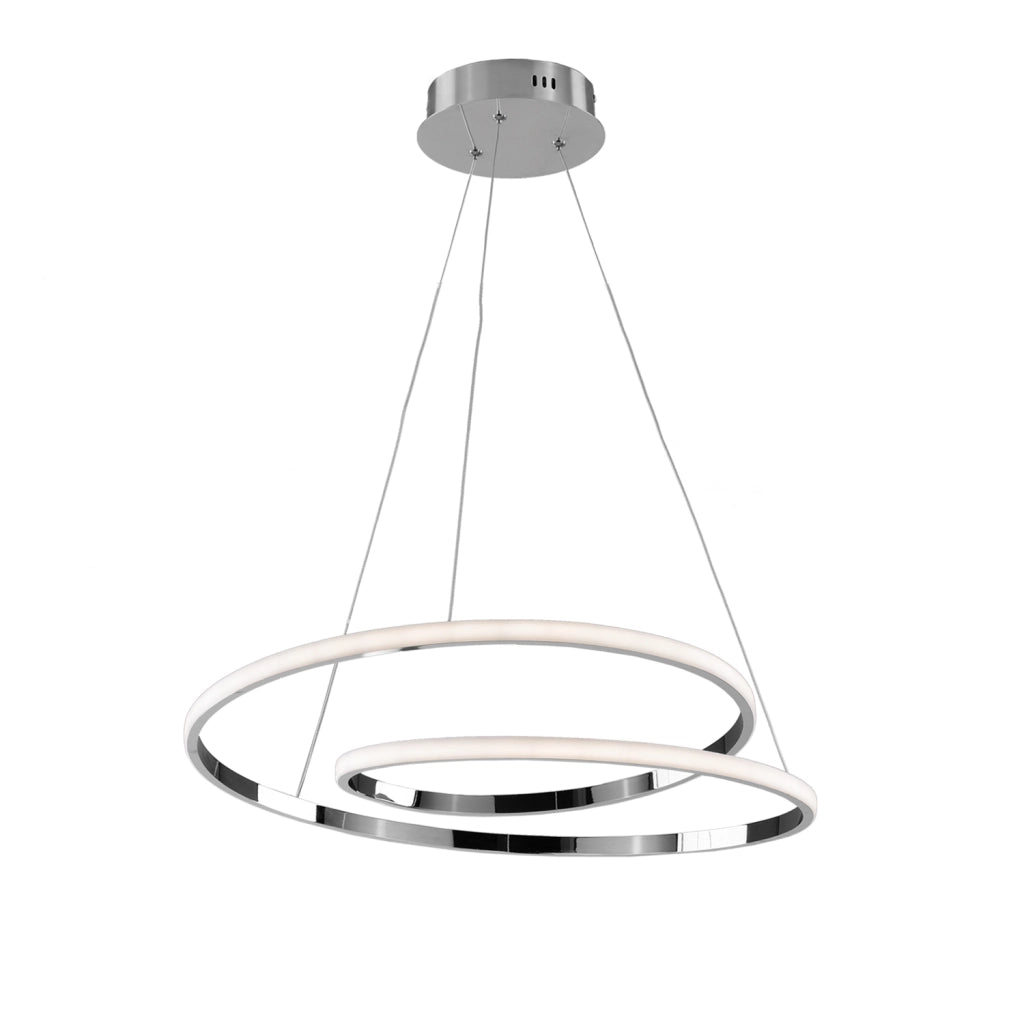 Sospensione Moderna Malena Con Led Integrato Metallo E Alluminio Cromo Lucido
