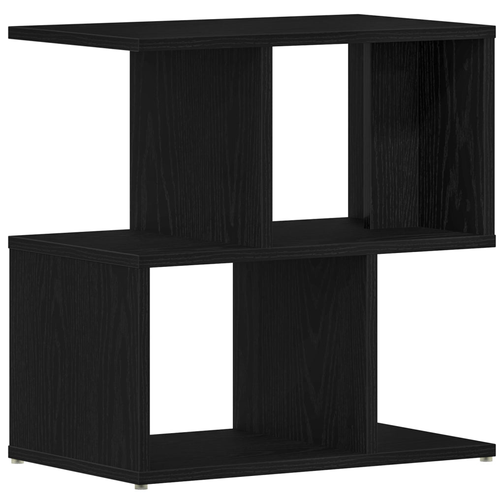 Comodino 2 pezzi Rovere Nero 50x30x51,5 cm Legno ingegnerizzato
