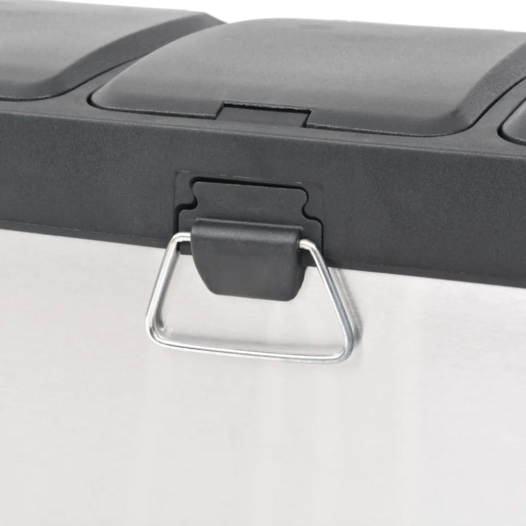 Pattumiera a Pedale per Riciclo in Acciaio Inossidabile 24 L 50601