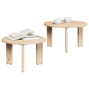 2 pz Tavolino da salotto | Tavolino da caff¨¨ | Tavolino da Soggiorno Naturale Legno massello di pino