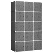 Armadio W¨¹rfeldesign con cassetti e ante ¨C zephmum ¨C Nero e Bianco 111x47x183 cm