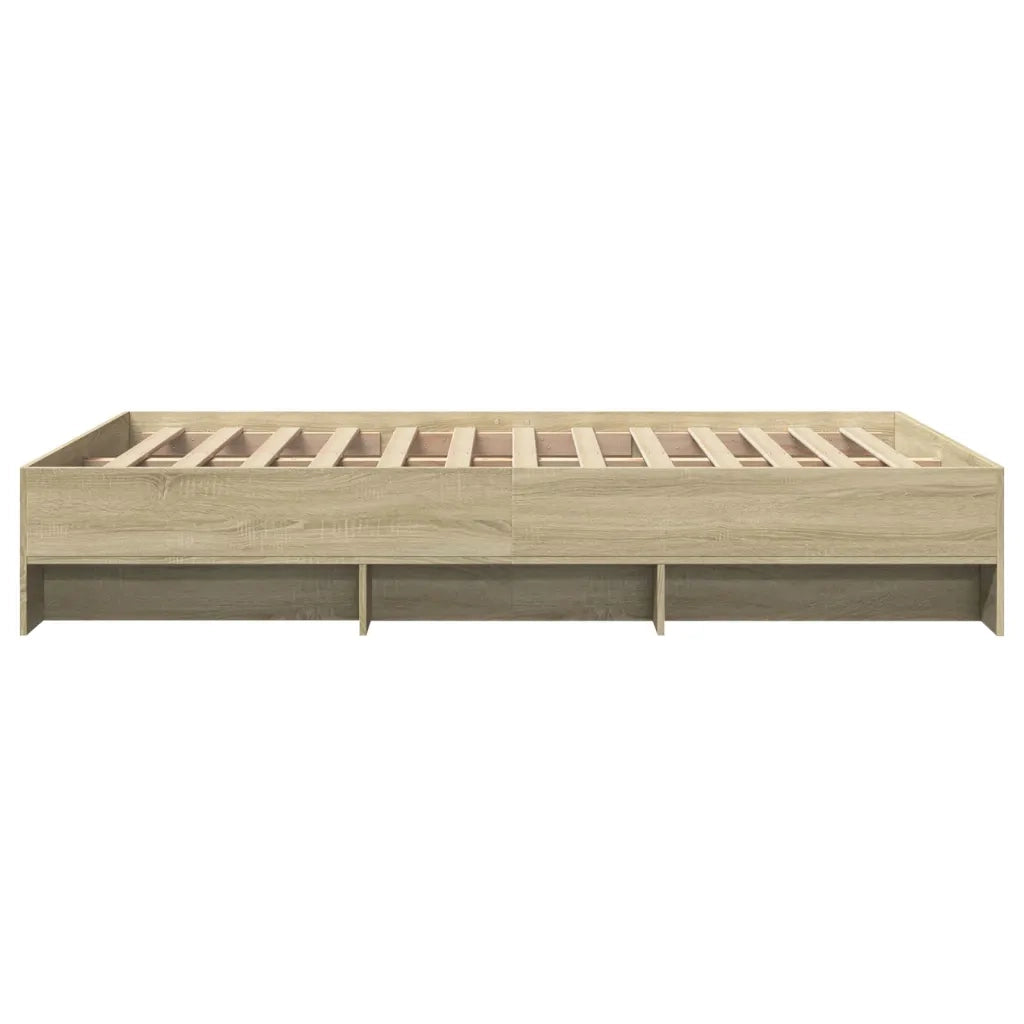 Giroletto-Struttura Letto Rovere Sonoma 135x190 cm in Legno Multistrato 798231