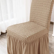 Tavolino con gamba in legno, stoffa universale, resistentente all'usura, fissaggio saldo, copriletto per tavolo, stoffa spessa, colore camel, 1 pezzo.