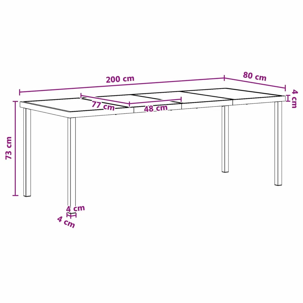 Set da Pranzo per Giardino 9 pz Nero e antracite polyrattan 3448910