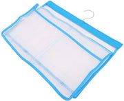 Organizzatore per la camera da bagno - 6 contenitori - Polyester - Opvouwbaar - Blu - Rattoperaio per parete