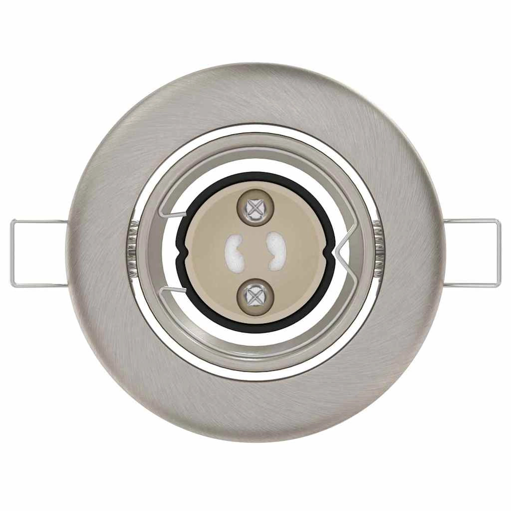 Set di 12 faretti da incasso dal design contemporaneo 9 x 9 x 2,5 cm in metallo argentato 02_0058281