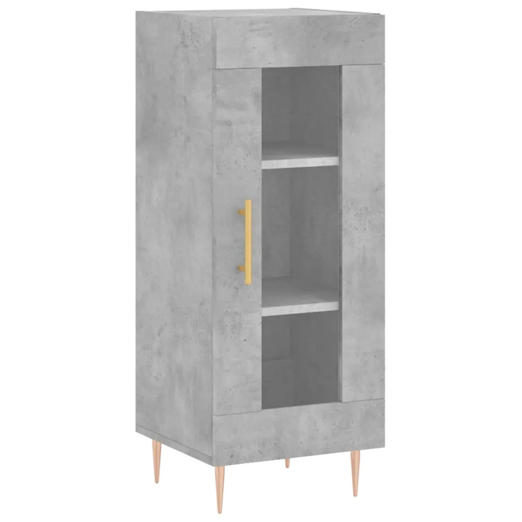 Credenza | Madia | Buffet da pranzo | Armadio da pranzo Grigio Cemento 34,5x34x180 cm in Legno Multistrato