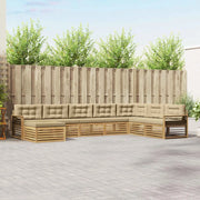 Set di divani da esterno 8 pz Bianco e Beige 3390978