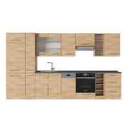 Cucina componibile Fame-Line Rovere dorato/Rovere dorato 355 cm, PL Antracite Vicco