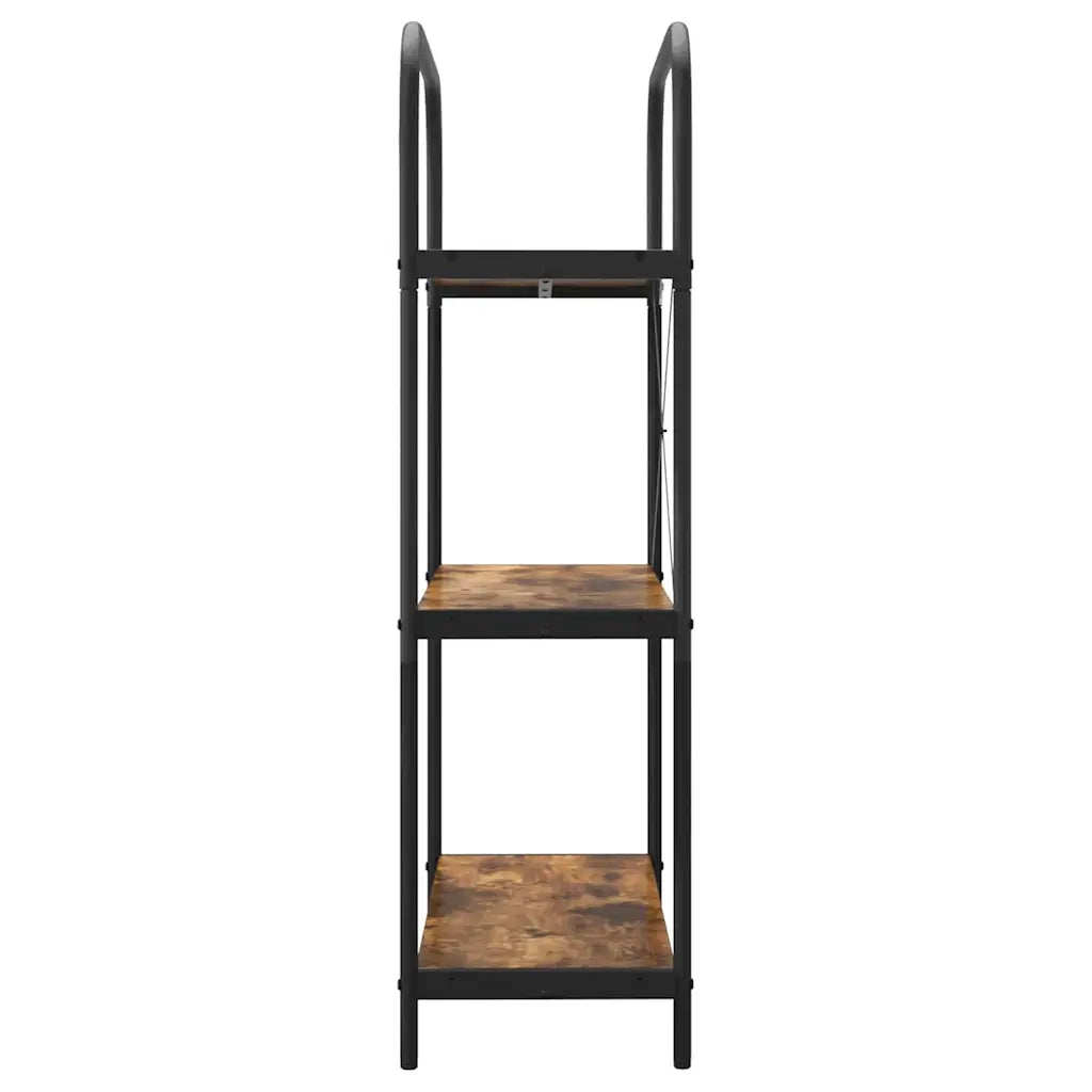 Libreria-Scaffale per Libri-Mobile di Stoccaggio Rovere fum¨¦ 80 x 30 x 109 cm Legno multistrato 124437