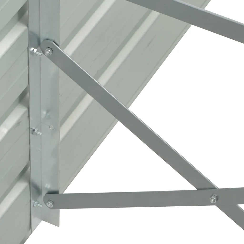 Fioriere | Cassetta per fiori | Letto Rialzato Giardino in Acciaio Zincato 100x40x77 cm Grigio