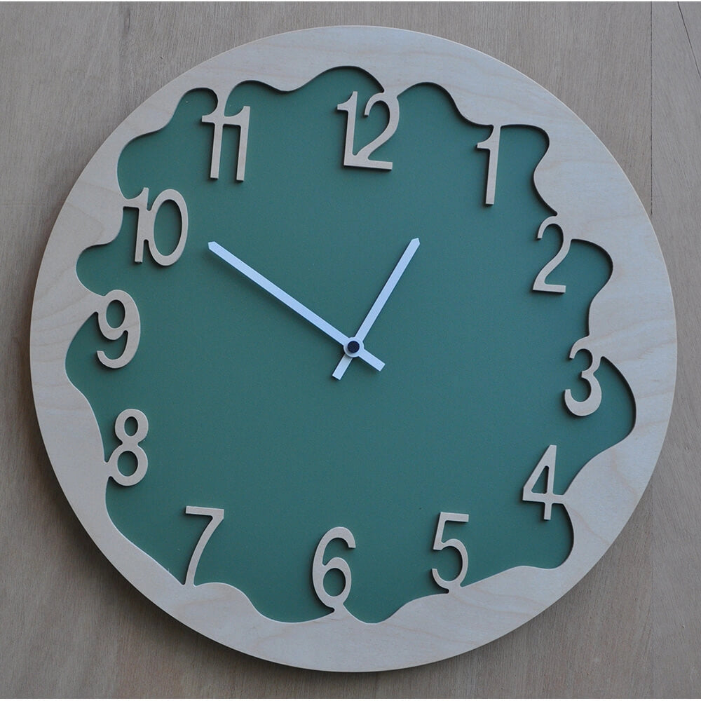 Orologio da Parete Rotondo 48Cm Pirondini Italia Ombre Verde