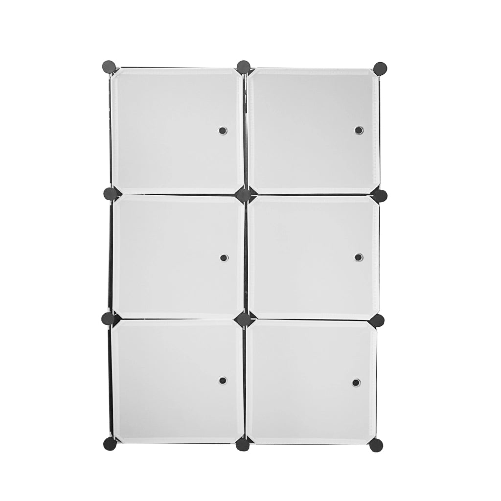 Cubo personalizzabile Guardaroba Boxed Basic Nyana Home 6 Cubes/Doors Organizzazione domestica Appendiabiti Scarpiera 110x75x47cm Nero