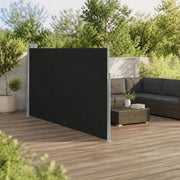 Extendable Side Awning, Black, 100 X 1000 Cm