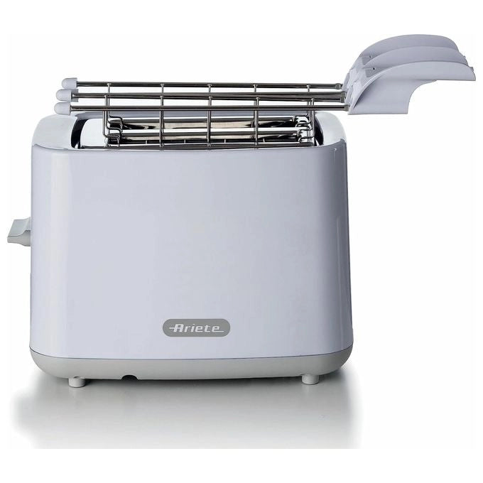 Ariete 147 Breakfast Tostapane 2 Slot 7 Livelli di Doratura Espulsione Automatica Pulsante Stop Pinze Acciaio Inox 760W colore Bianco