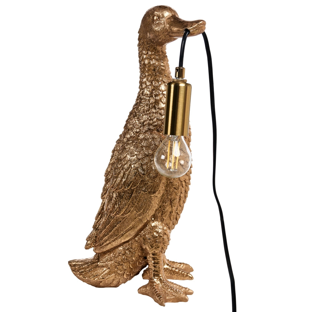 Lampada da tavolo in poliresina oro Luce da comodino Lampada da lettura a tema animale Soggiorno Camera da letto Stile glam