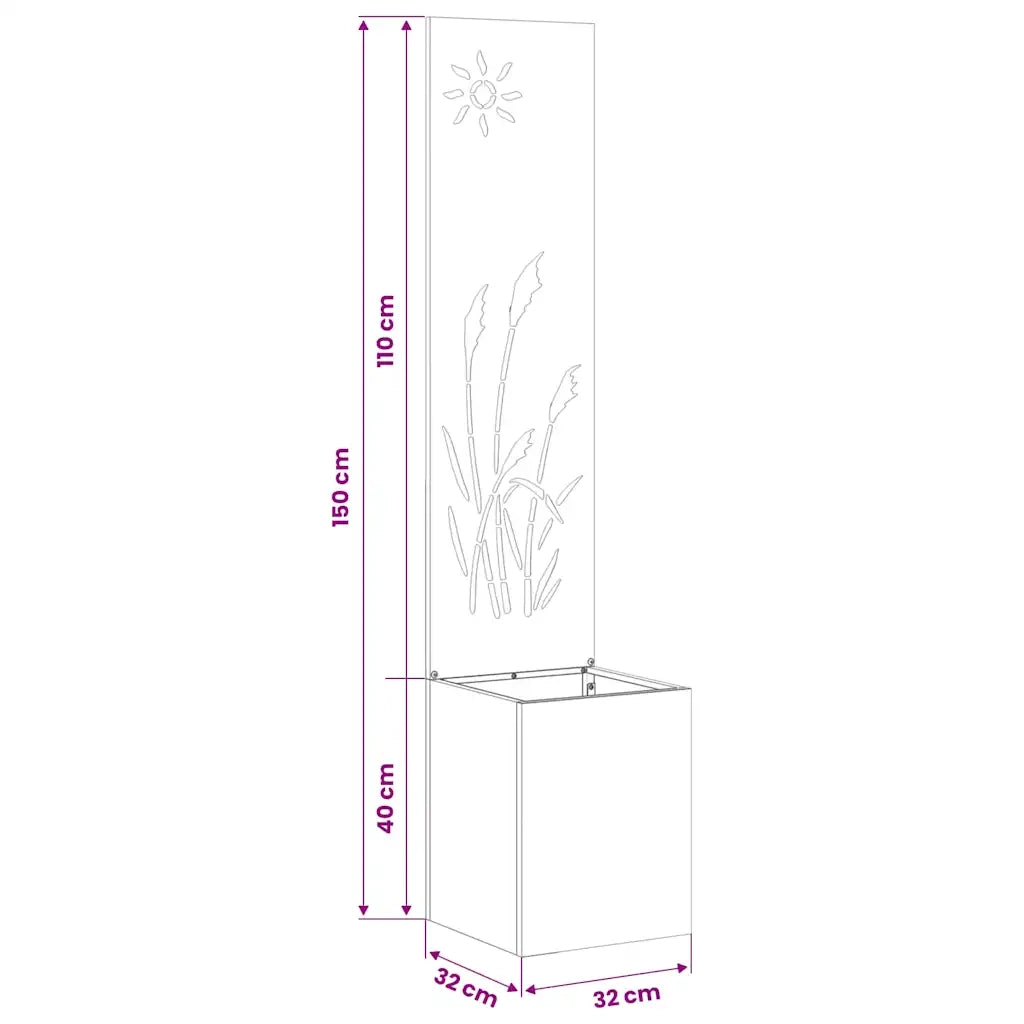 vidaXL Vaso da Giardino con Pannello Decorativo Oliver verde