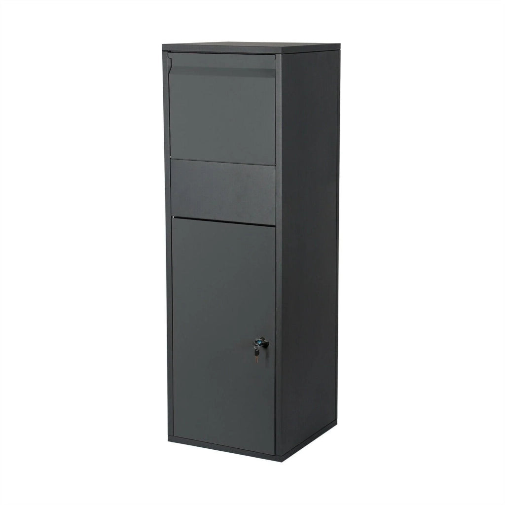 Cassetta postale/cassetta postale con serratura su supporto 46 ​​x 45 x 140 cm antracite 16_0000116