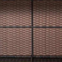 Tavolino da Giardino in Vetro Temperato 5mm Rettangolare Esterno Rattan 85 x 50 x 39 cm Marrone