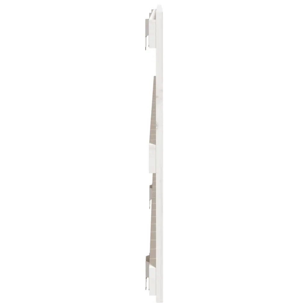 Testiera | Testata da Parete Bianca 140x3x60 cm in Legno Massello di Pino