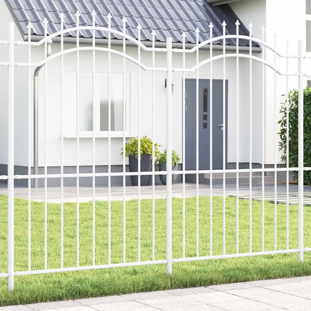 vidaXL Recinzione per Giardino Bianco 215 cm