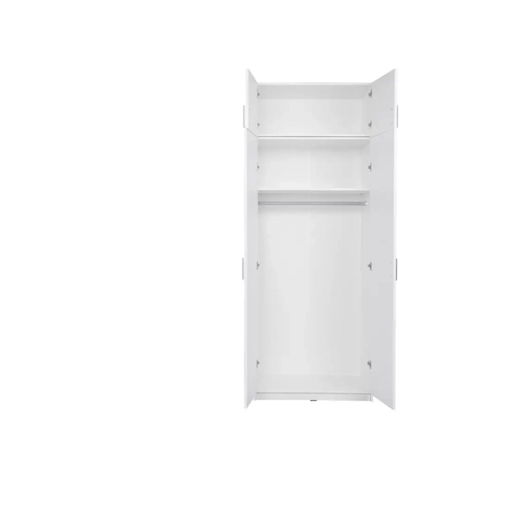 Armadio FLEX – 2 porte – Bianco lucido – 92×198×54 cm – Design moderno