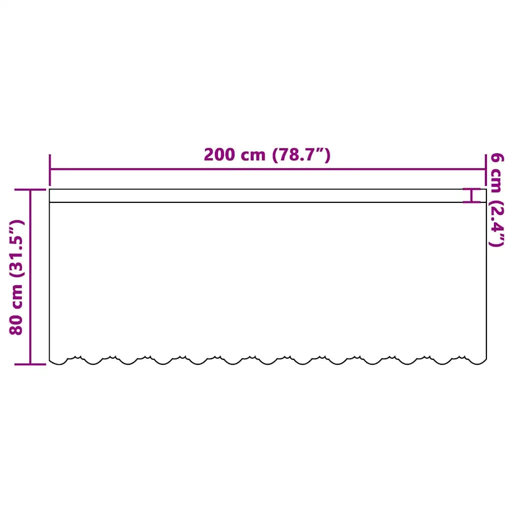 vidaXL Tende con tende Bianco 200 x 80 cm Poliestere