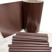 Strisce Frangivista in PVC con 25 Clip, Privacy Marrone