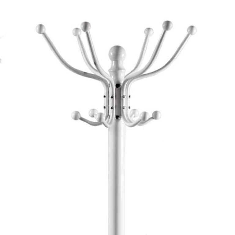 APPENDIABITI CON GANCI IN FERRO H176 CM BIANCO