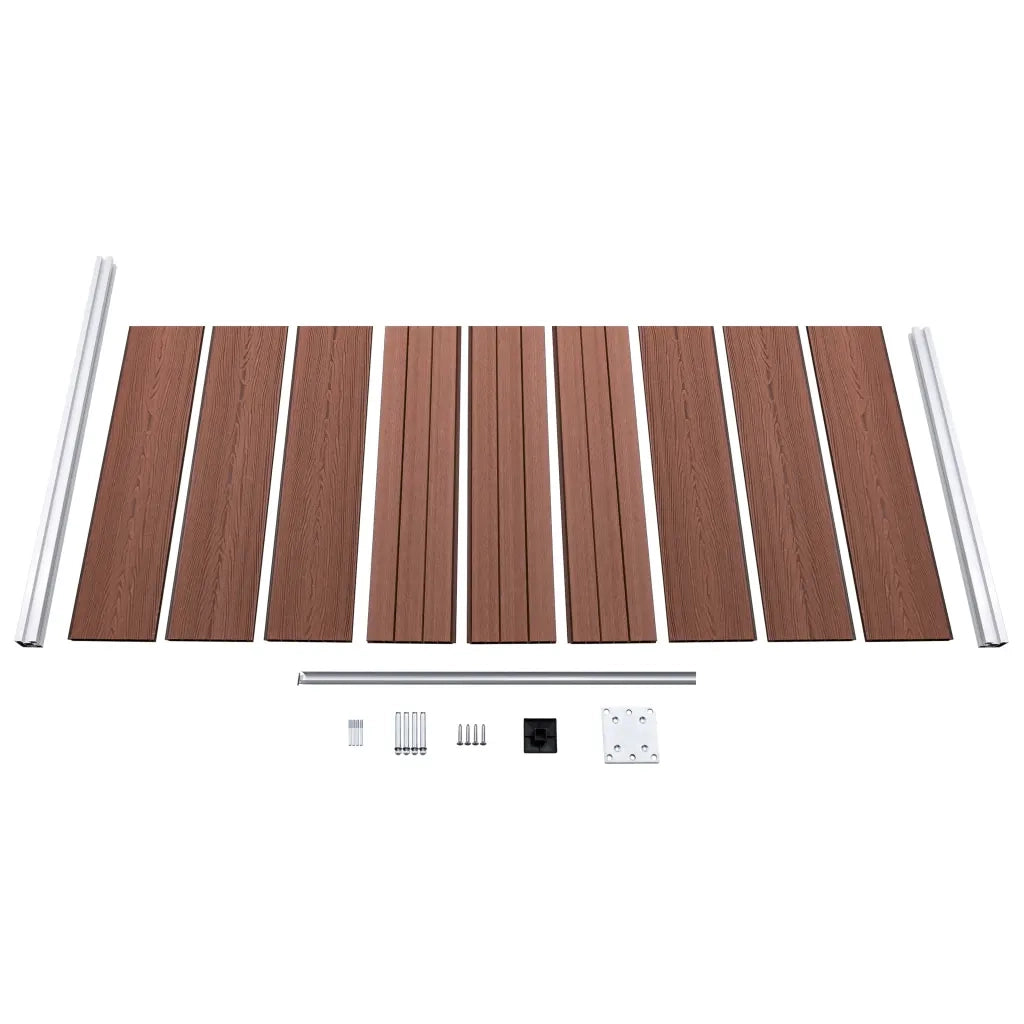 Pannello di Recinzione in WPC 95x186 cm Marrone 148977