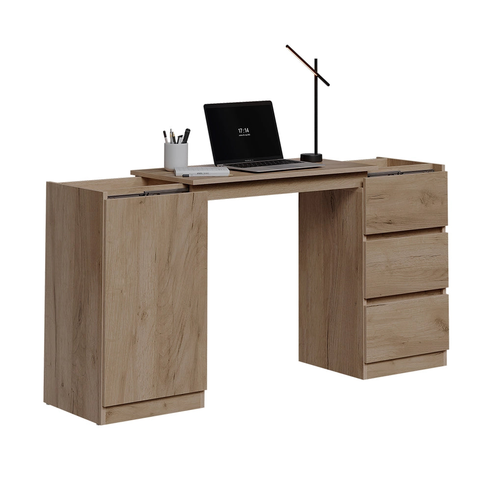 Cassettiera con funzione scrivania Varino Rovere dorato 80 x 75.5 cm estensibile Vicco