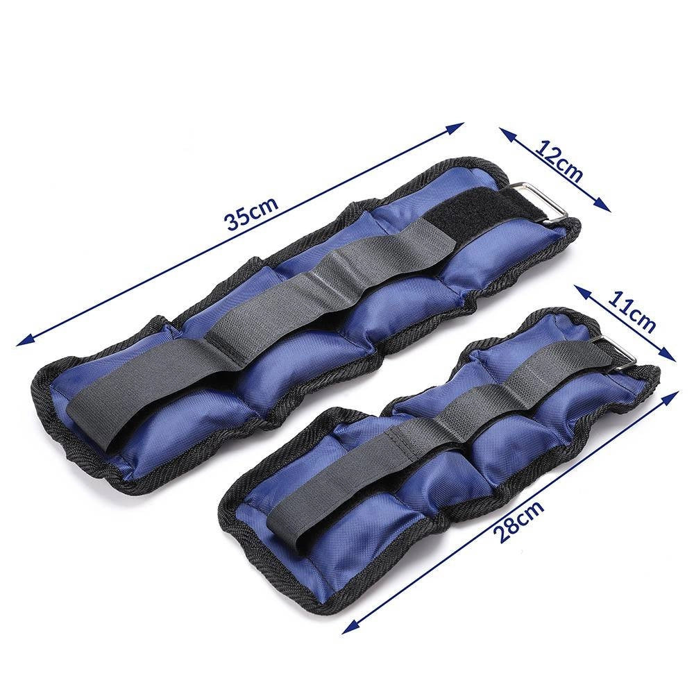 Trade Shop - Set 4 Pesi Polsi E Caviglie 3 Kg + 1 Kg Allenamento Palestra Aerobica Fitness -