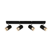 Spot Vintage Plek Metallo Cromo Opaco 4 Luci Gu10