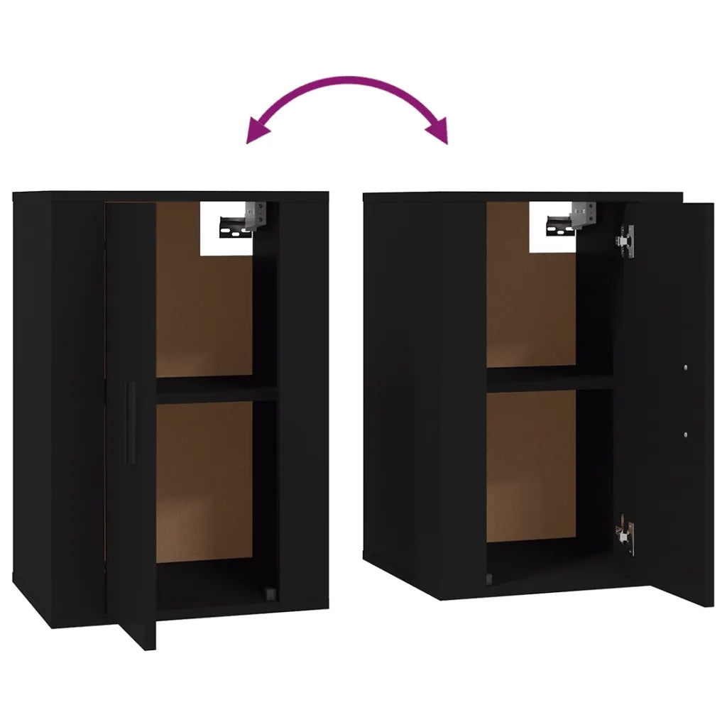 Mobile Porta TV a Parete Nero 40x34,5x60 cm 816658