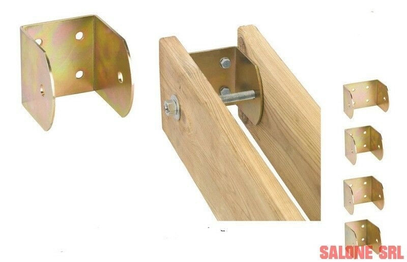PIASTRA SUPPORTO A PARETE 10 PZ. PER FISSAGGIO TRAVI LEGNO MM.90 USO INTERNO