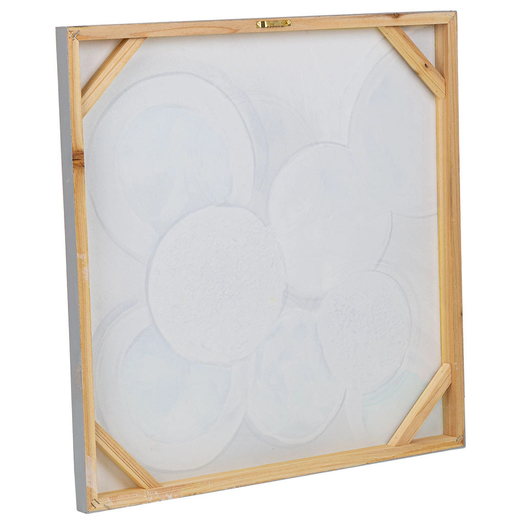 Quadro dipinto a mano con rilievo blu 60x60x3h